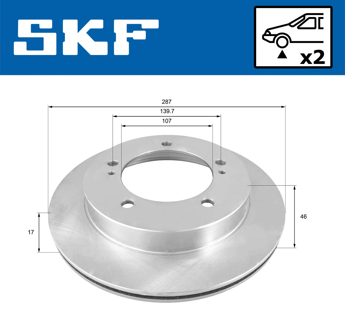 SKF VKBD 80707 V2 Bremsscheibe