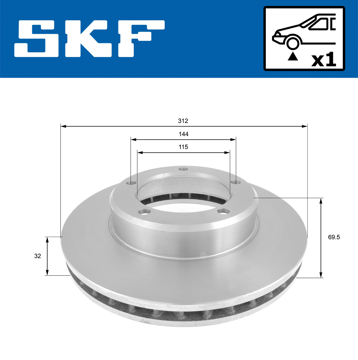 SKF VKBD 80749 V1 Bremsscheibe