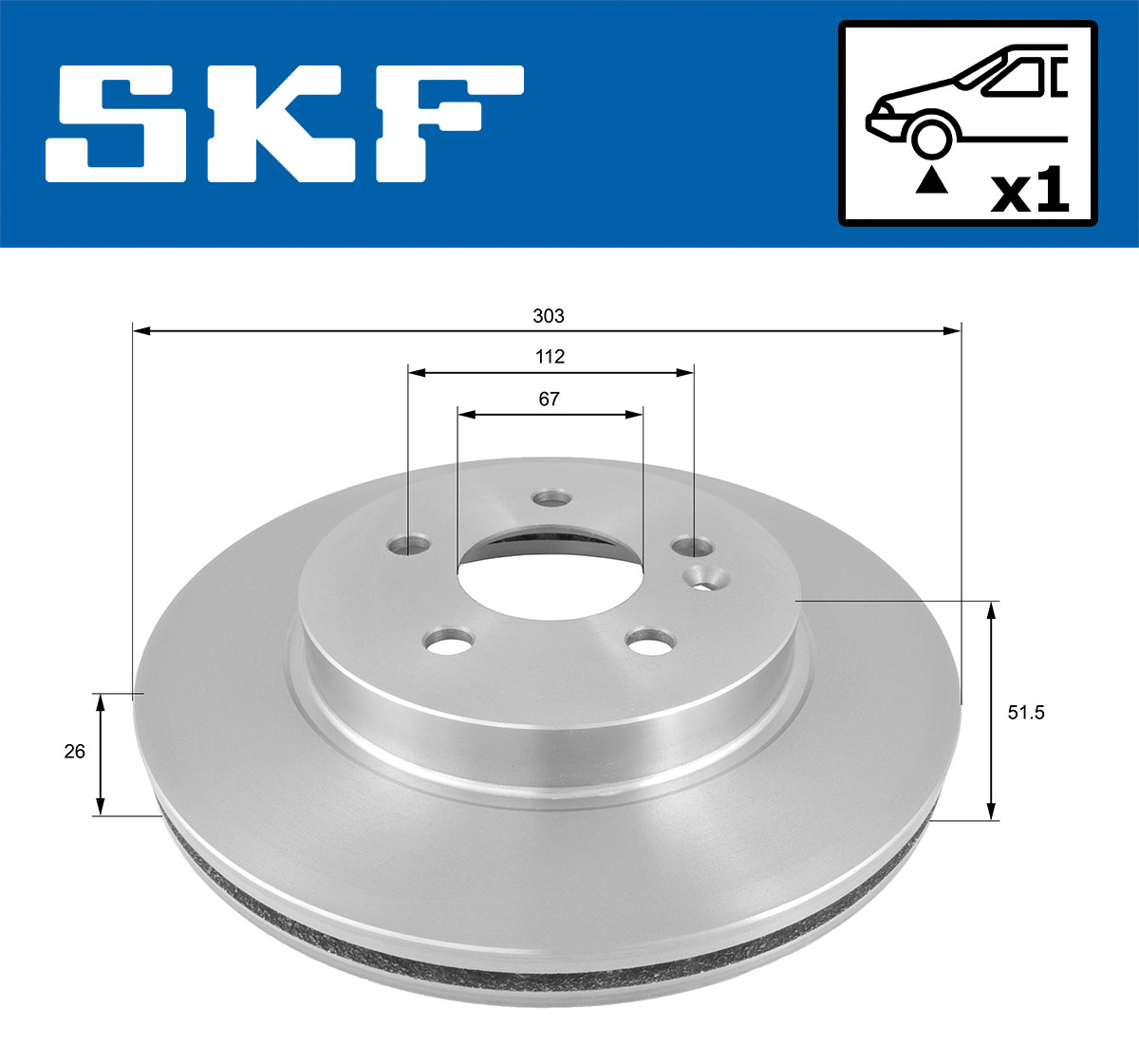 SKF VKBD 80814 V1 Bremsscheibe