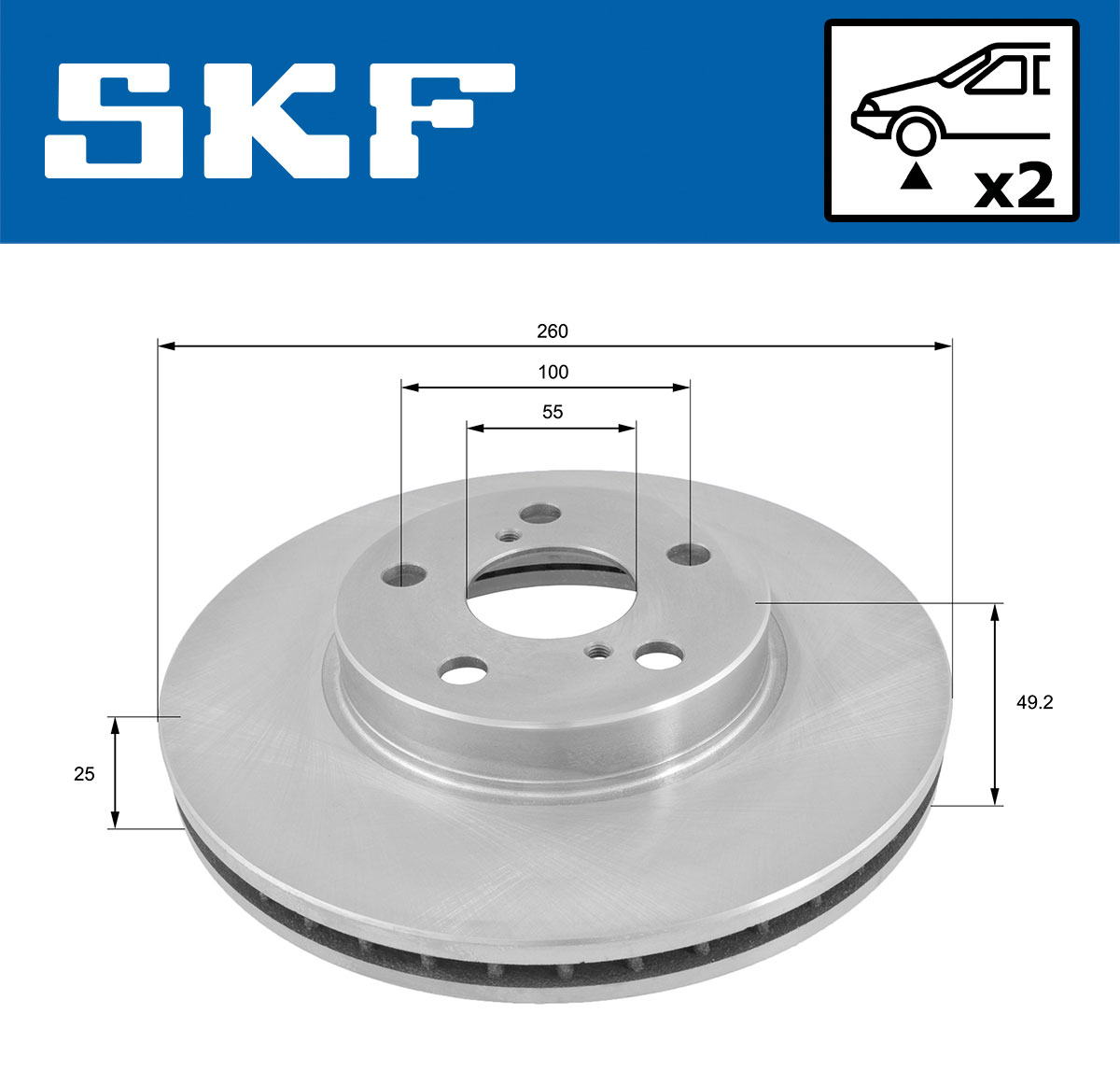 SKF VKBD 80818 V2 Bremsscheibe