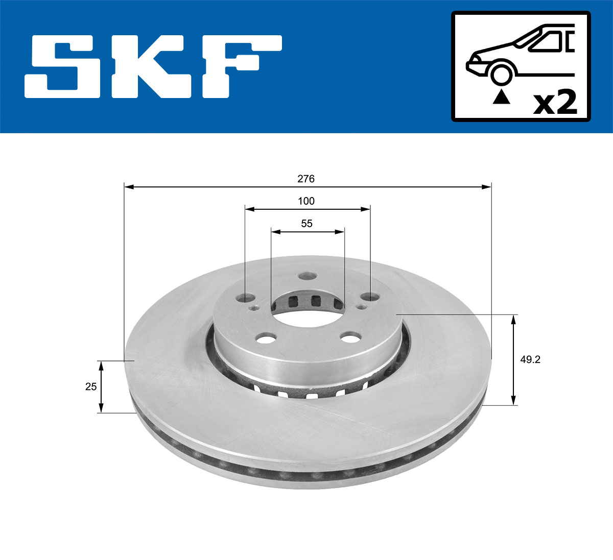 SKF VKBD 80853 V2 Bremsscheibe