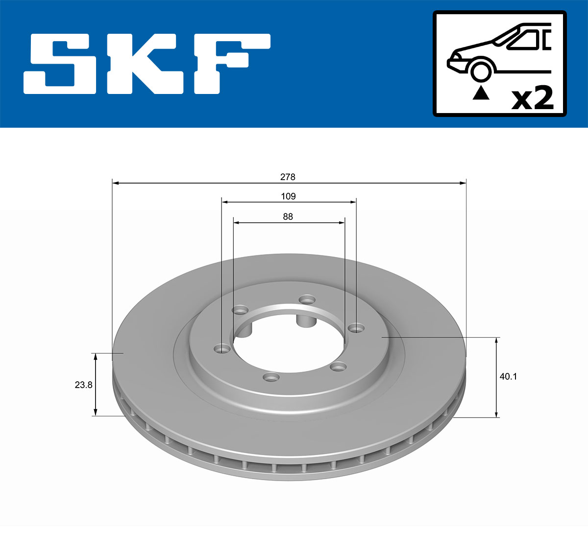 SKF VKBD 80918 V2 Bremsscheibe