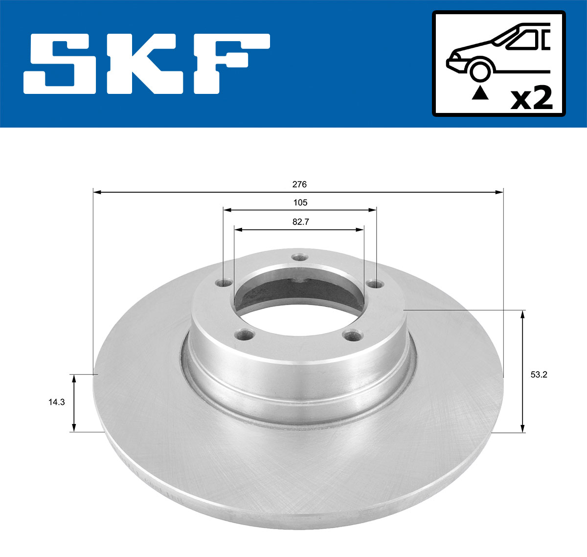 SKF VKBD 80946 S2 Bremsscheibe