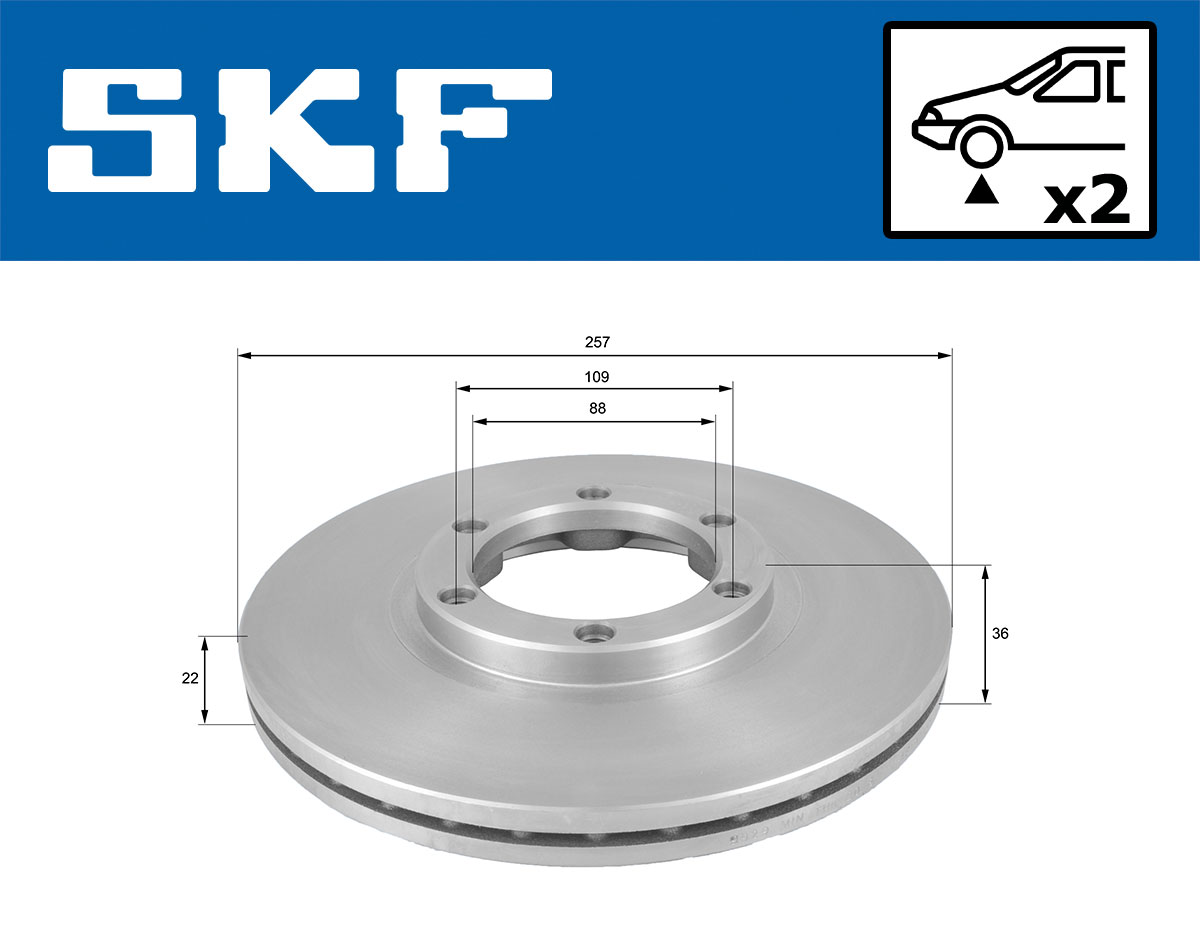 SKF VKBD 80955 V2 Bremsscheibe
