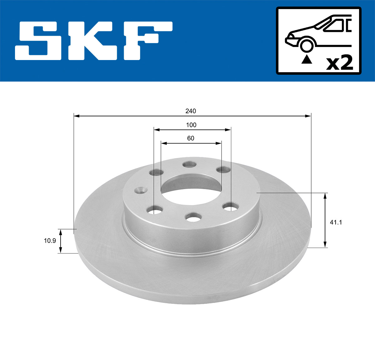 SKF VKBD 80965 S2 Bremsscheibe