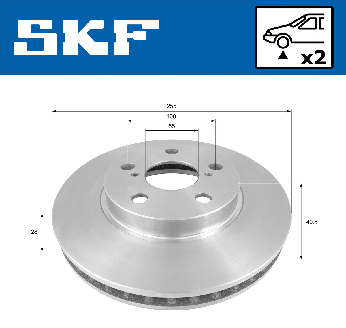 SKF VKBD 80999 V2 Bremsscheibe