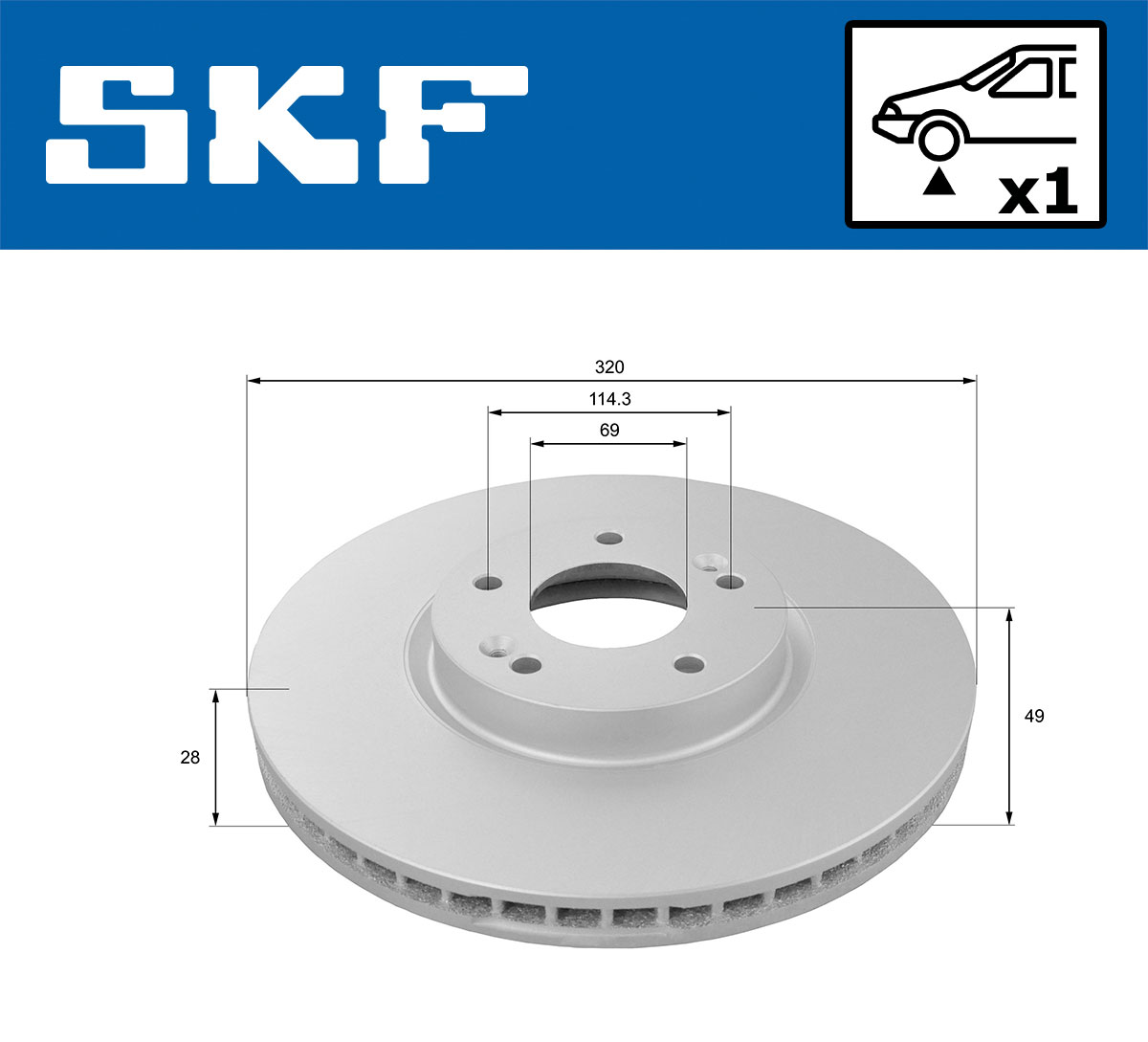 SKF VKBD 81092 V1 Bremsscheibe