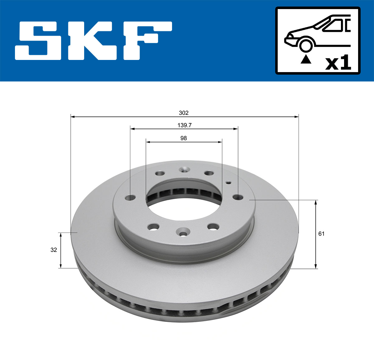 SKF VKBD 81095 V1 Bremsscheibe