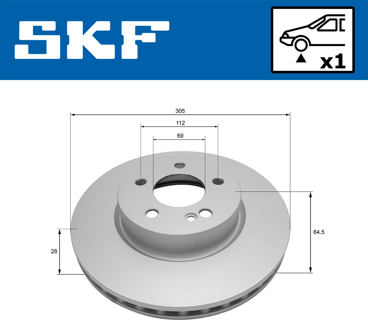 SKF VKBD 81113 V1 Bremsscheibe