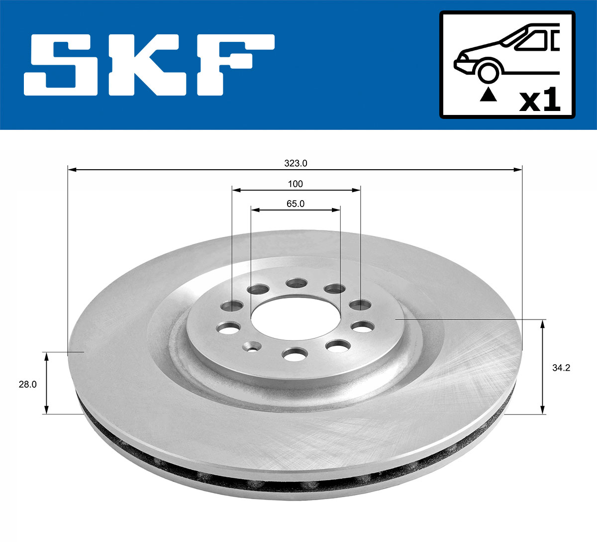SKF VKBD 81122 V1 Bremsscheibe