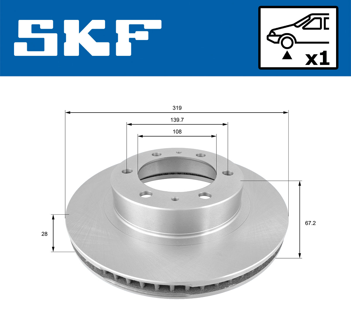 SKF VKBD 81135 V1 Bremsscheibe