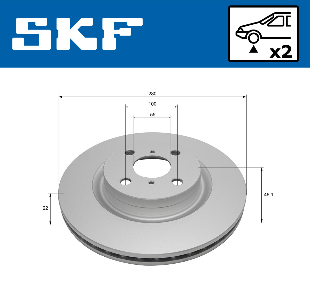 SKF VKBD 81308 V2 Bremsscheibe