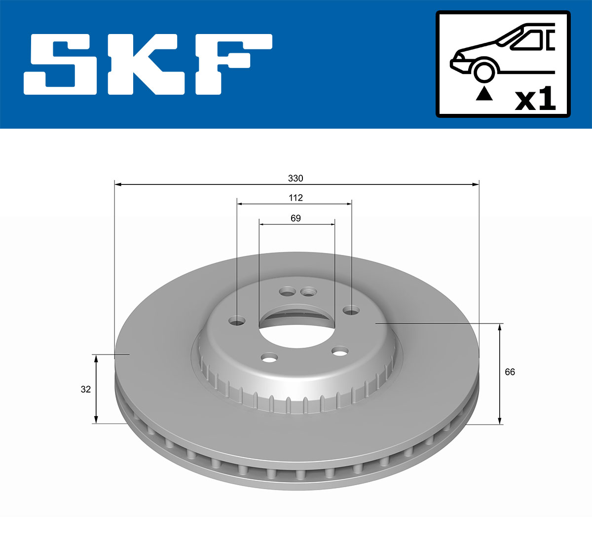 SKF VKBD 81336 V1 Bremsscheibe