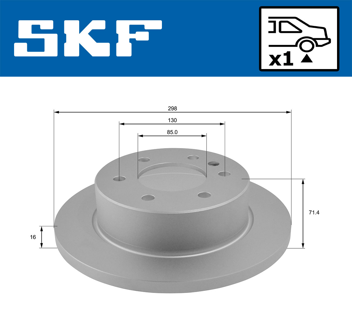 SKF VKBD 90032 S1 Bremsscheibe