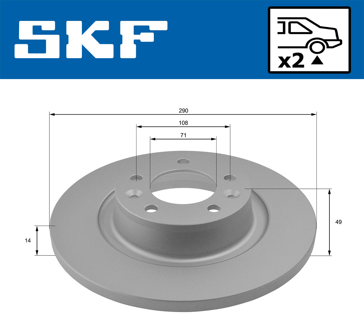 SKF VKBD 90034 S2 Bremsscheibe
