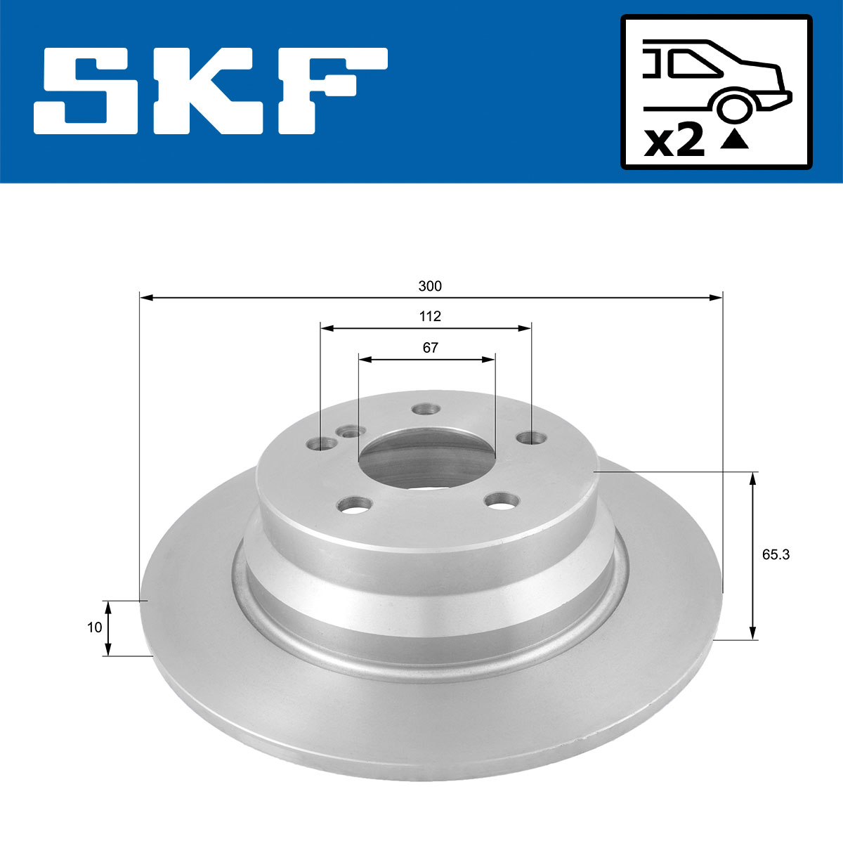 SKF VKBD 90072 S2 Bremsscheibe