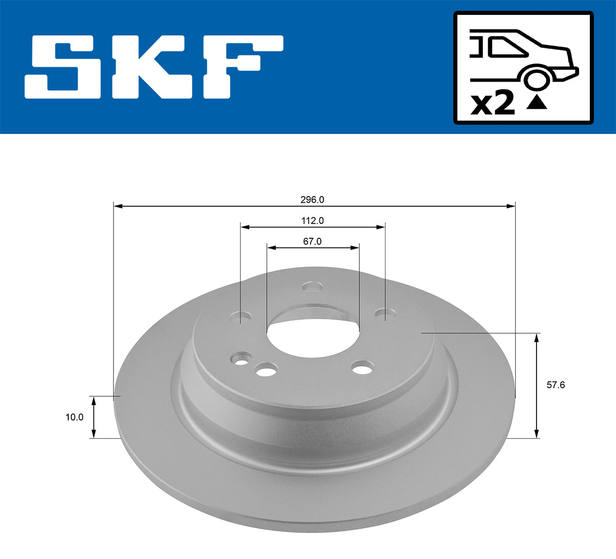 SKF VKBD 90097 S2 Bremsscheibe