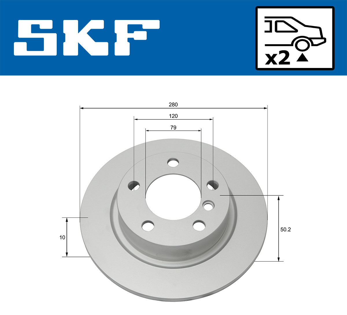 SKF VKBD 90148 S2 Bremsscheibe