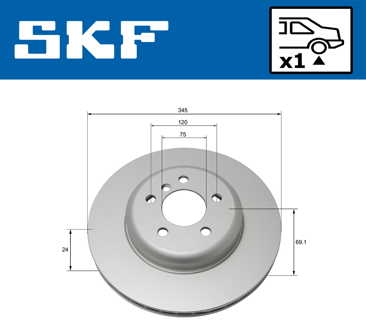 SKF VKBD 90162 V1 Bremsscheibe