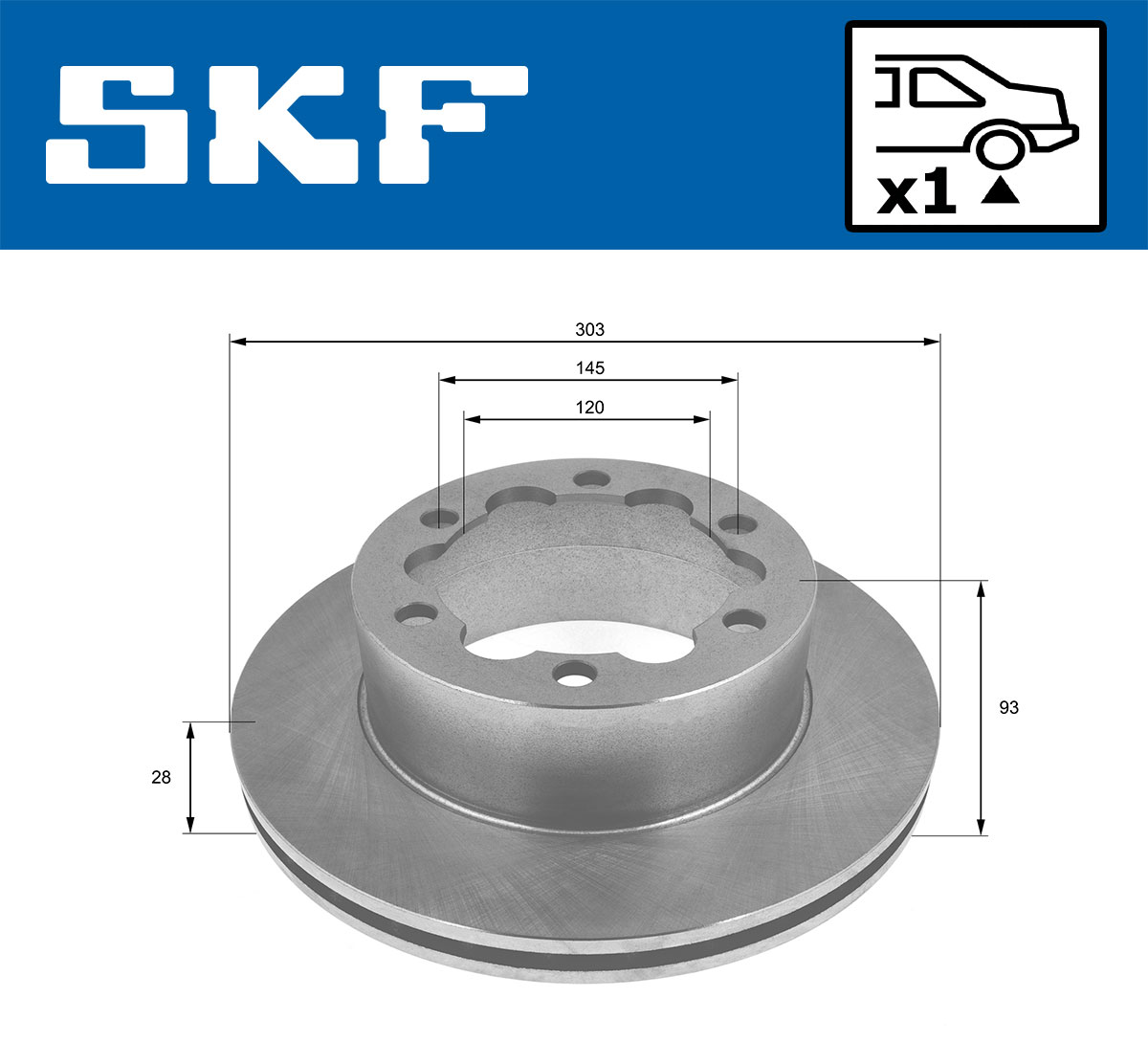 SKF VKBD 90182 V1 Bremsscheibe