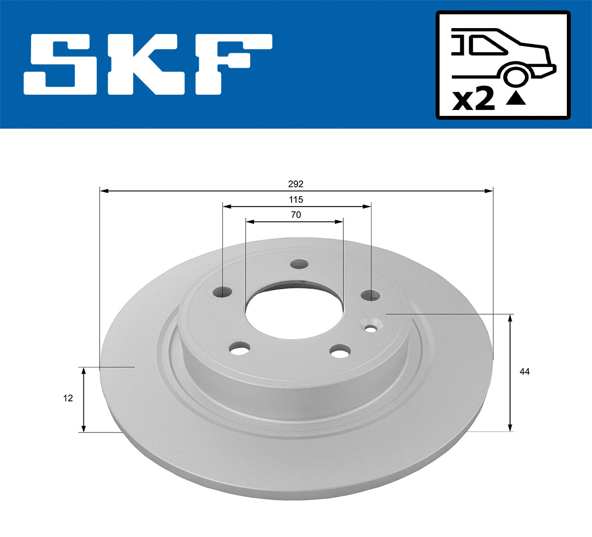 SKF VKBD 90229 S2 Bremsscheibe