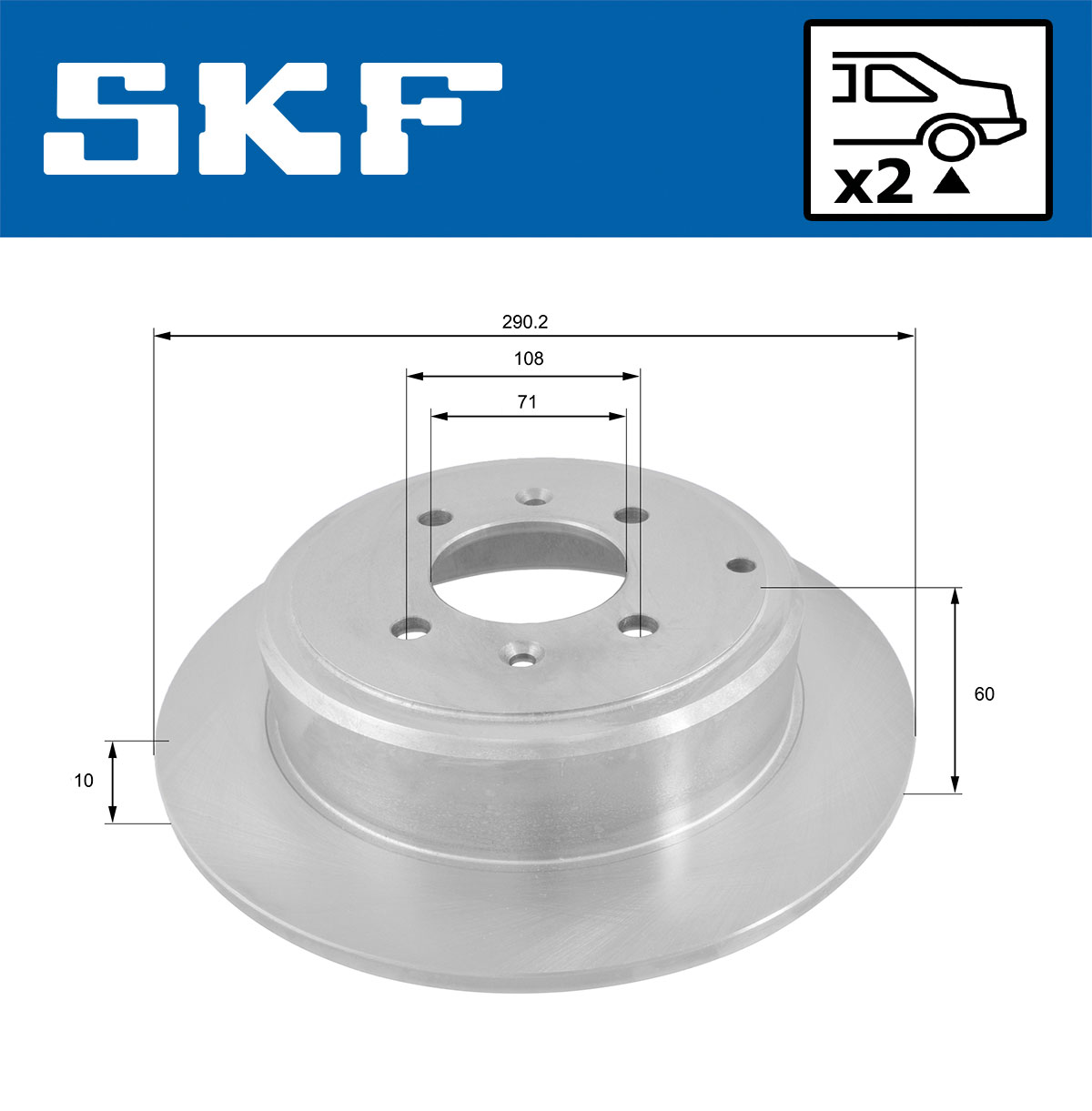 SKF VKBD 90238 S2 Bremsscheibe