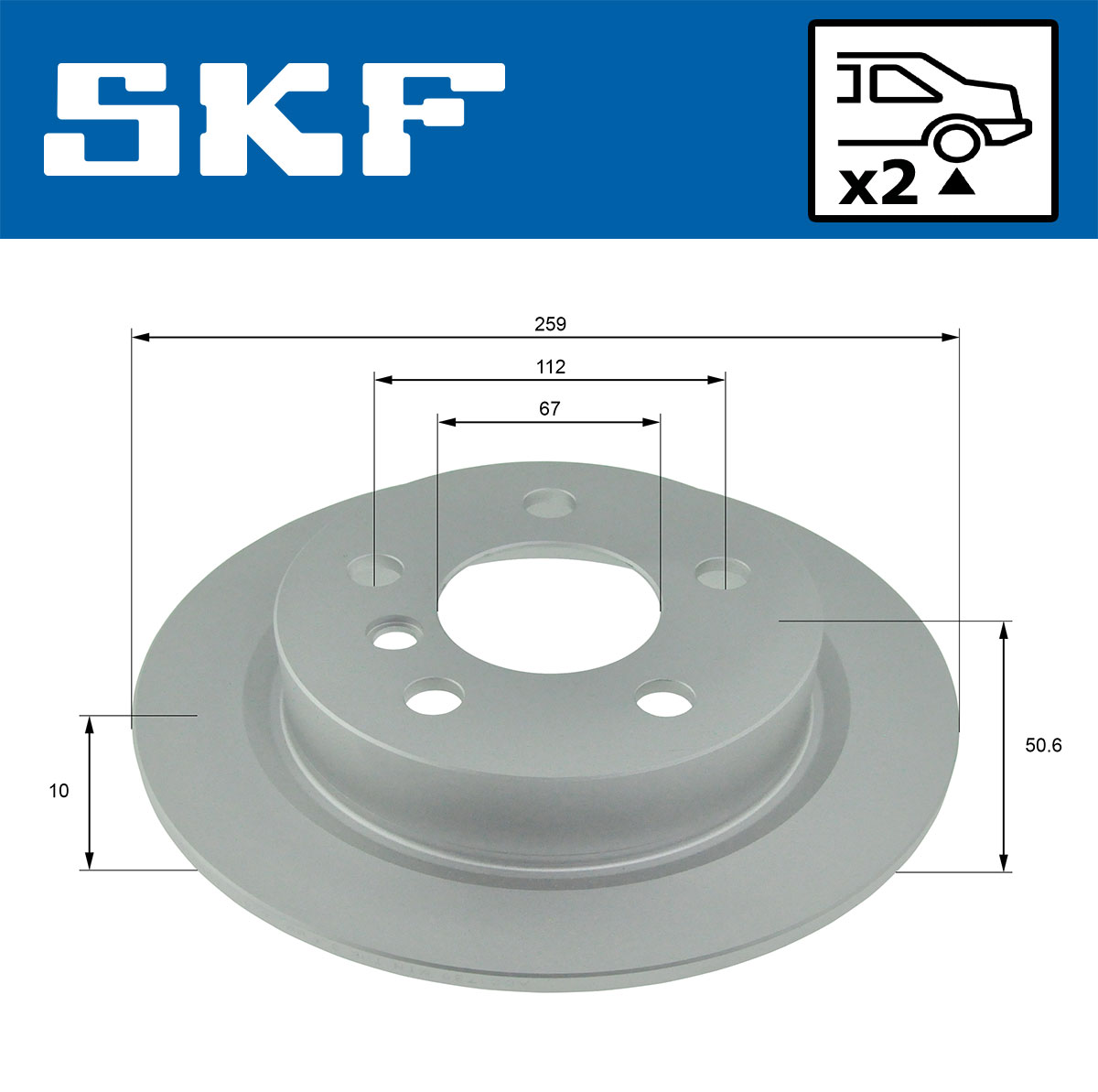 SKF VKBD 90248 S2 Bremsscheibe