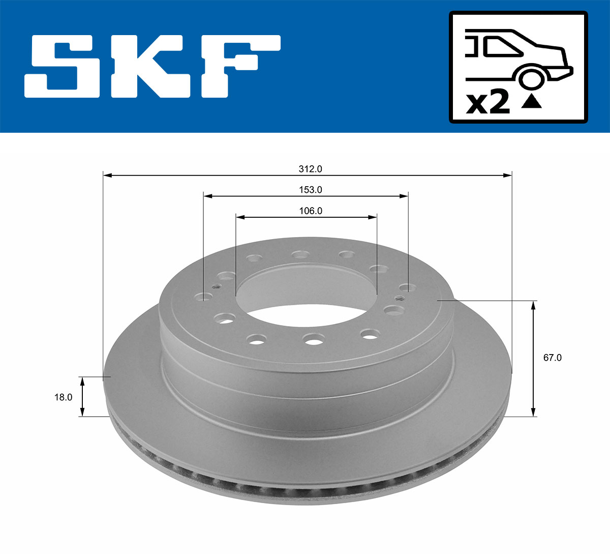 SKF VKBD 90272 V2 Bremsscheibe