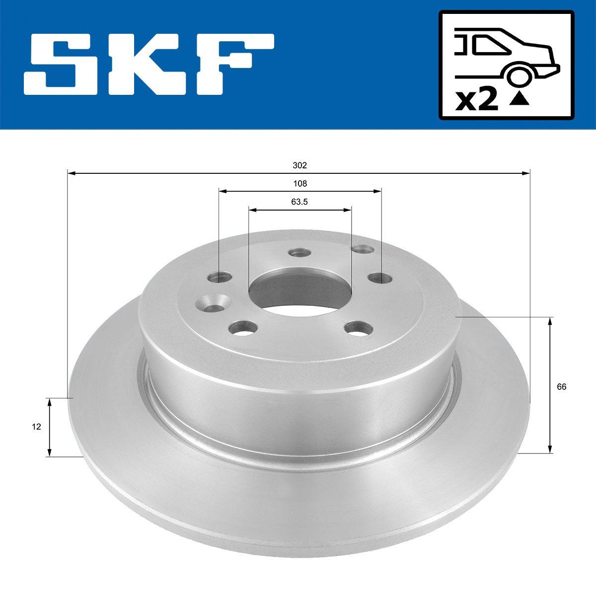 SKF VKBD 90290 S2 Bremsscheibe