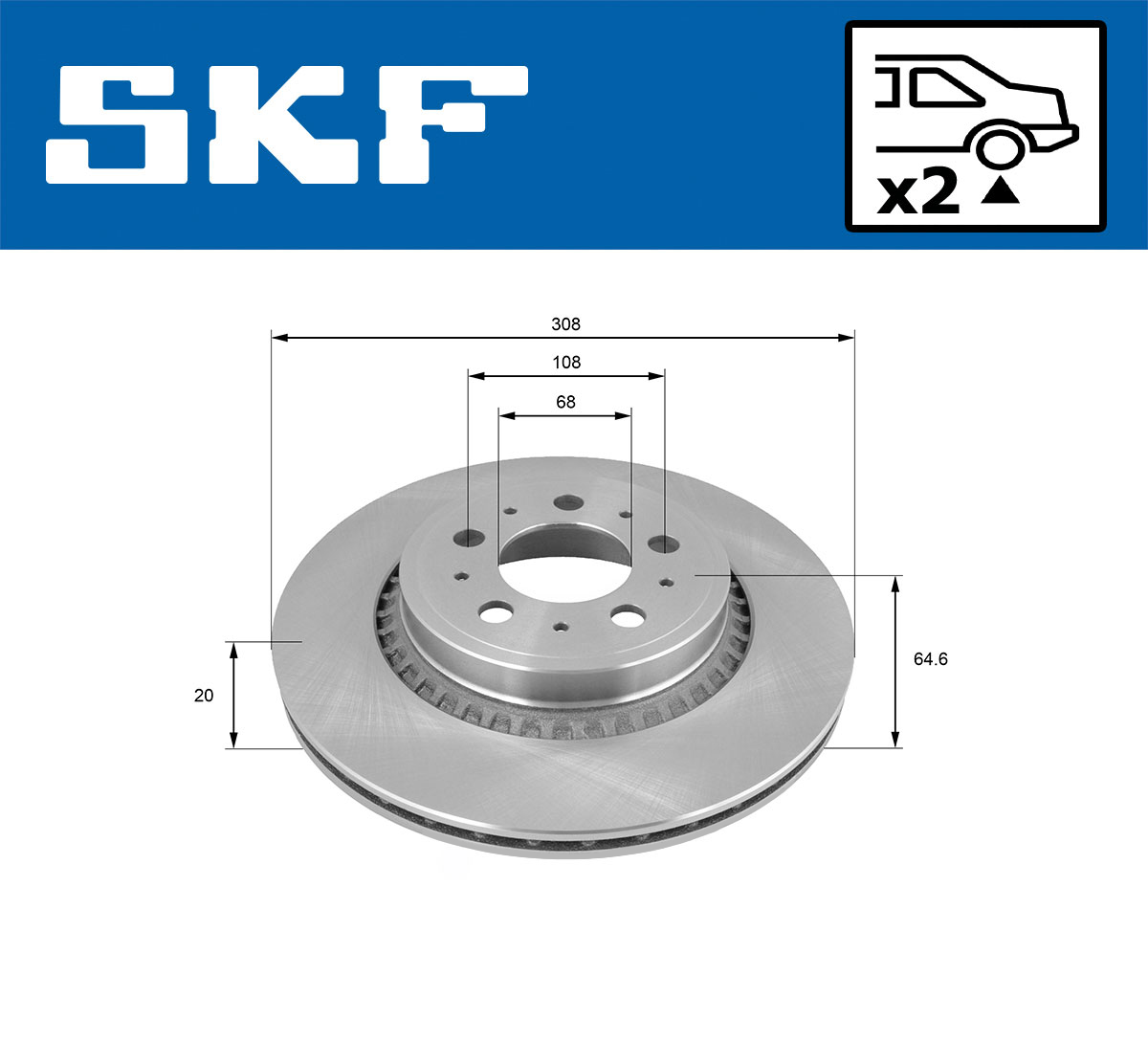 SKF VKBD 90296 V2 Bremsscheibe