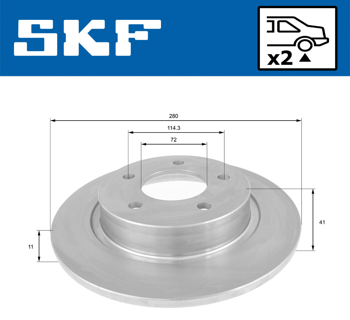 SKF VKBD 90303 S2 Bremsscheibe