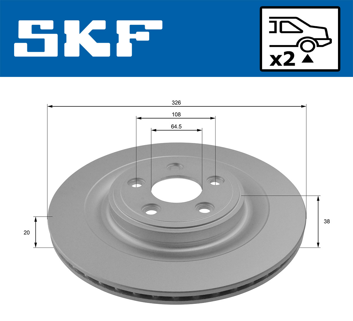 SKF VKBD 90327 V2 Bremsscheibe