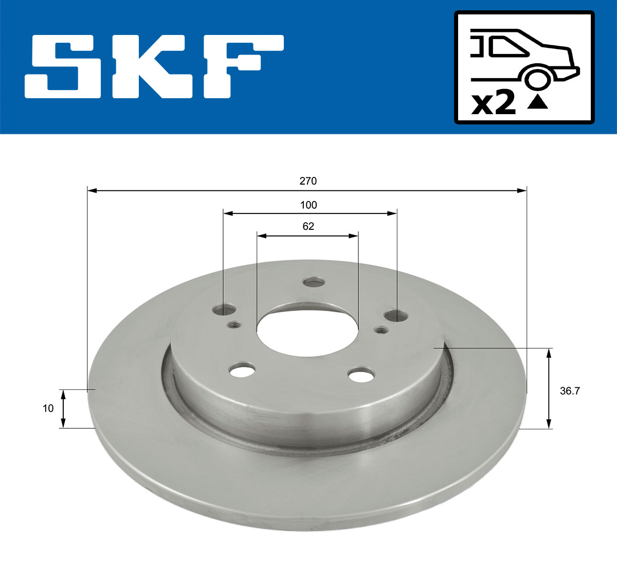 SKF VKBD 90330 S2 Bremsscheibe