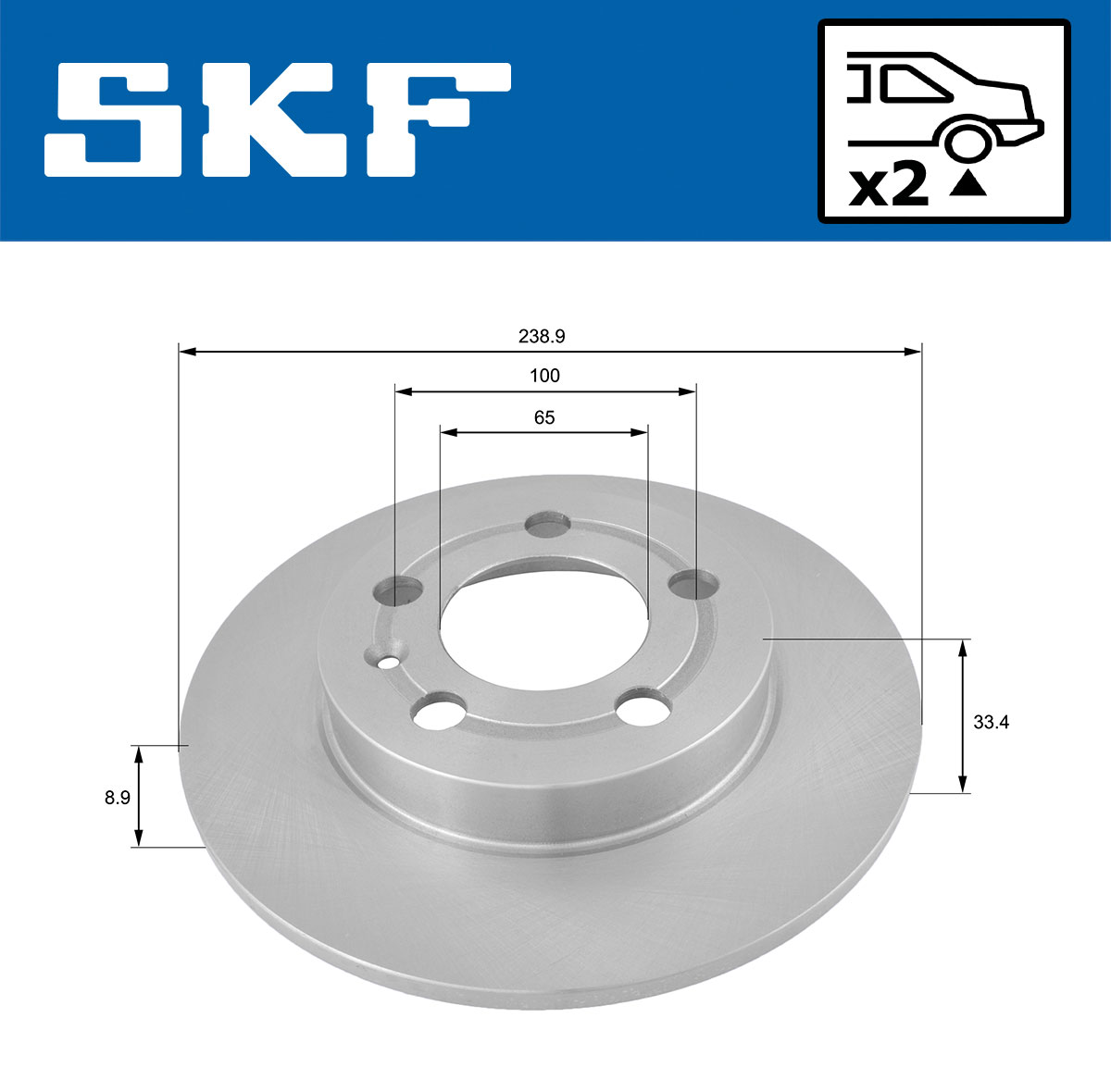 SKF VKBD 90361 S2 Bremsscheibe
