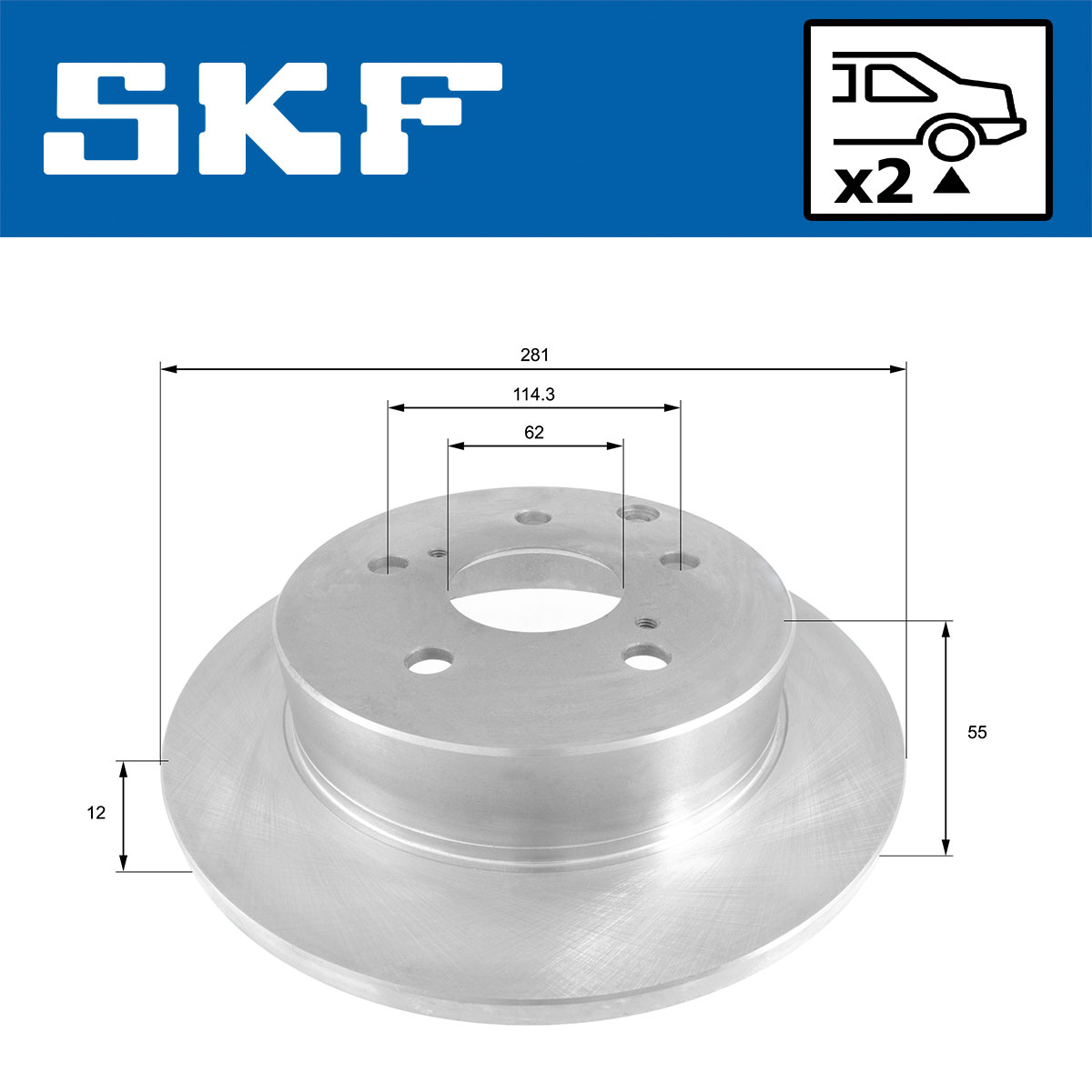 SKF VKBD 90368 S2 Bremsscheibe