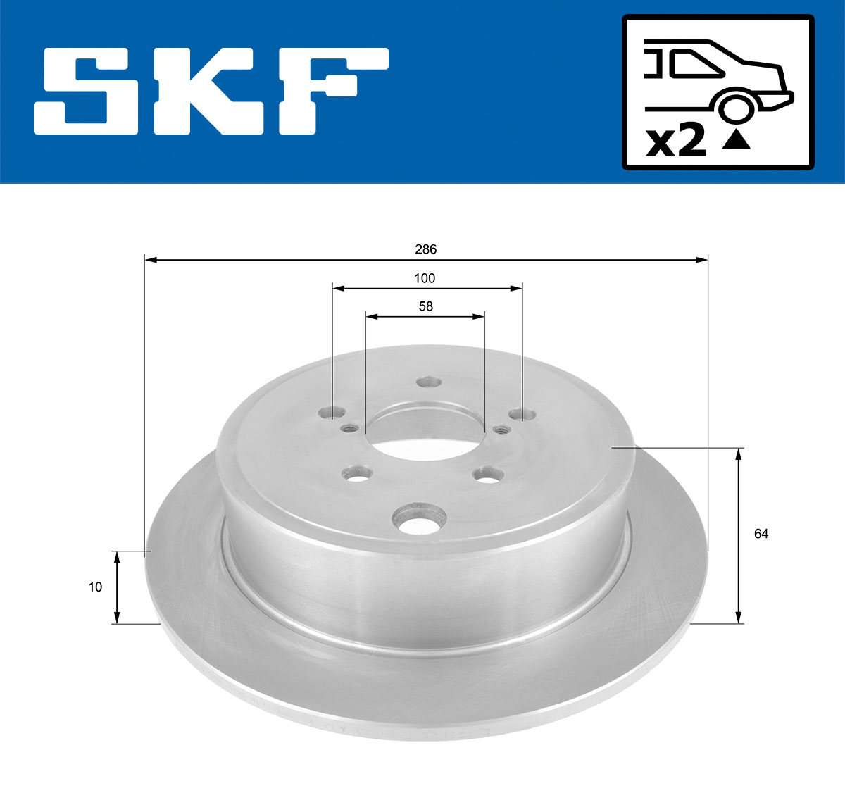 SKF VKBD 90376 S2 Bremsscheibe