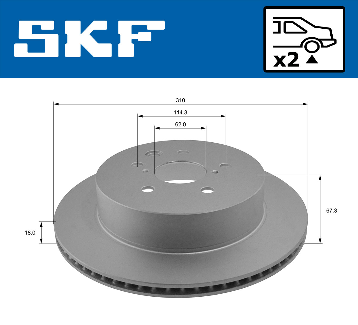 SKF VKBD 90386 V2 Bremsscheibe