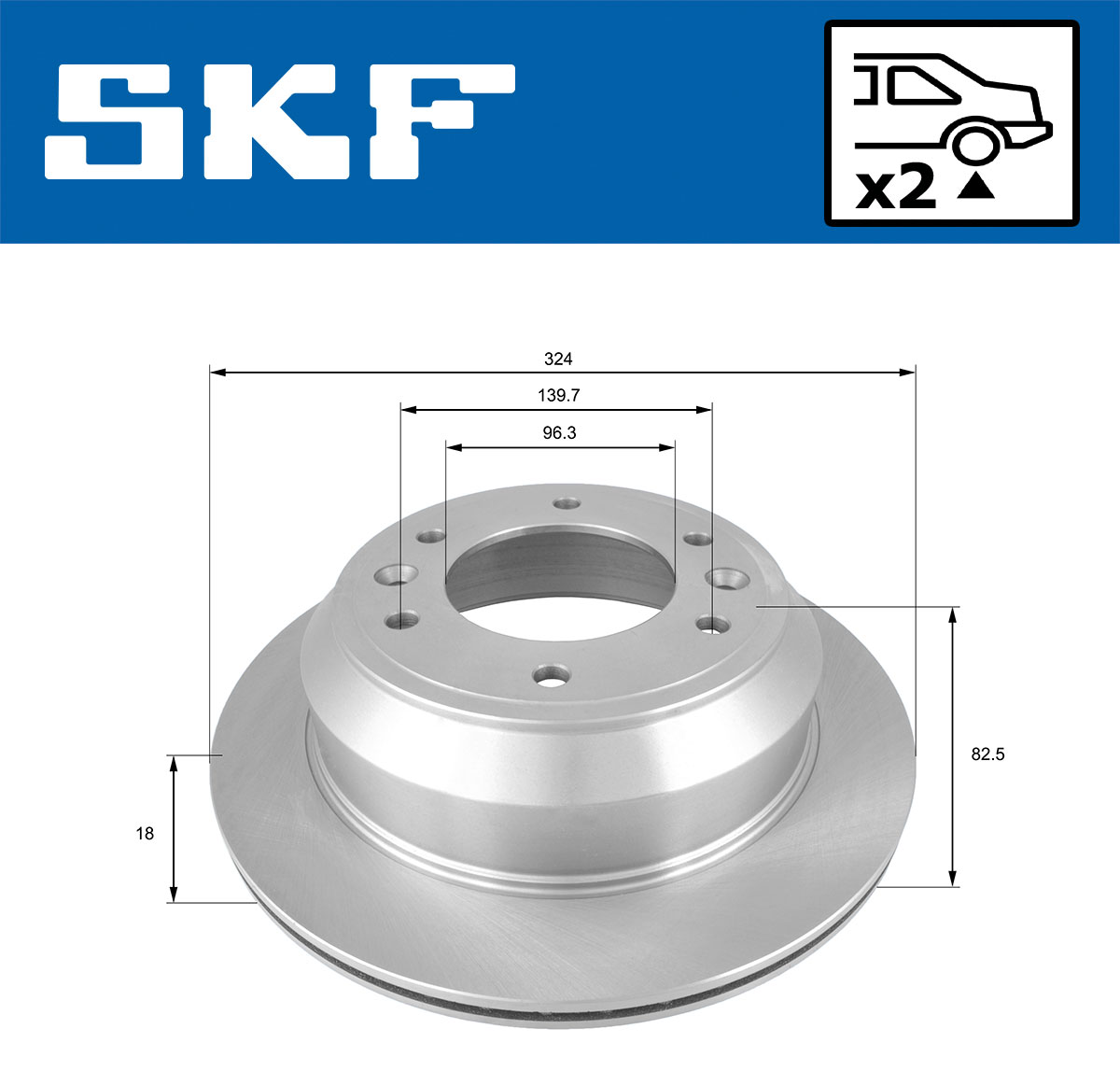 SKF VKBD 90483 V2 Bremsscheibe