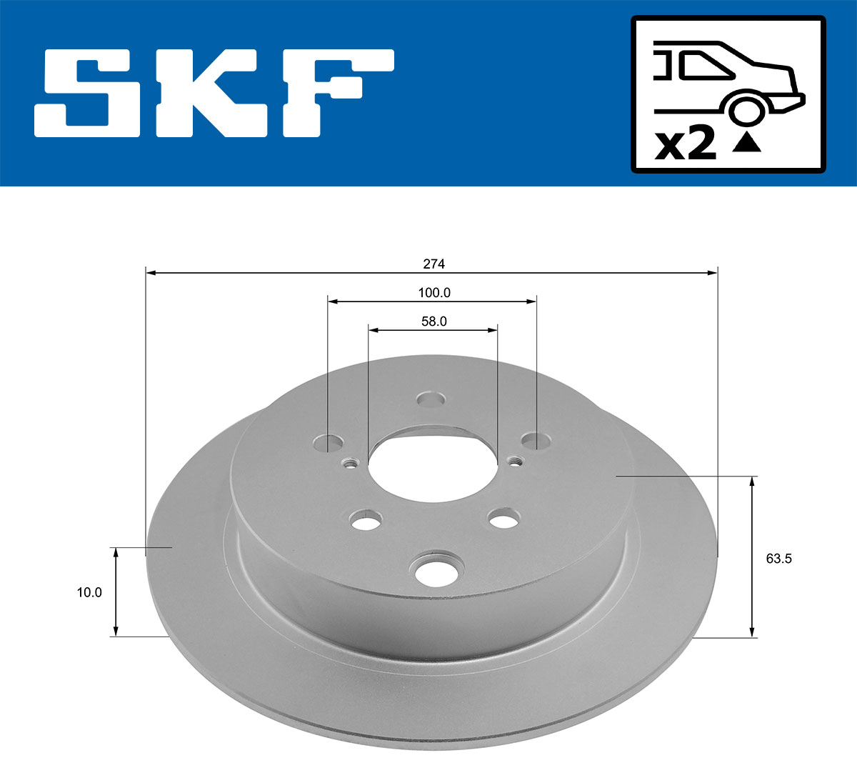 SKF VKBD 90508 S2 Bremsscheibe