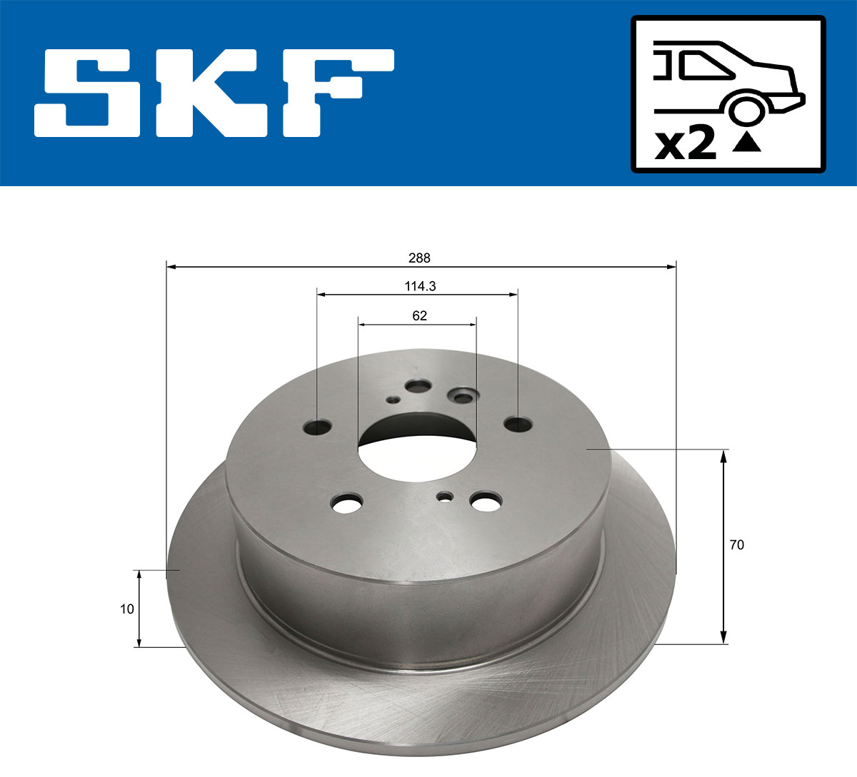 SKF VKBD 90516 S2 Bremsscheibe