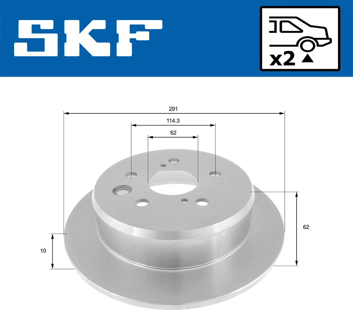 SKF VKBD 90601 S2 Bremsscheibe