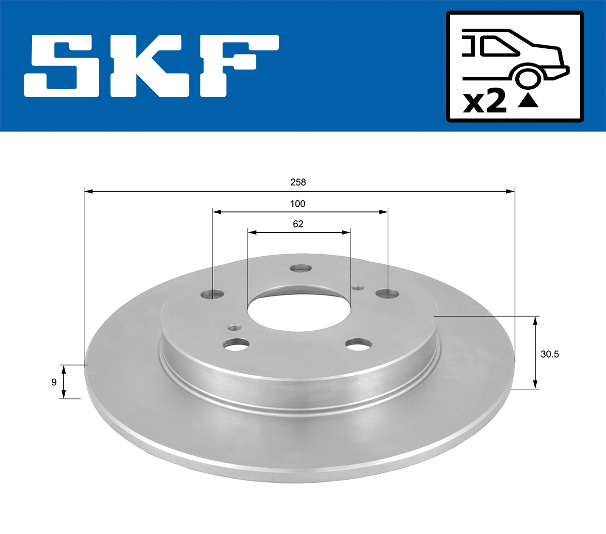 SKF VKBD 90635 S2 Bremsscheibe