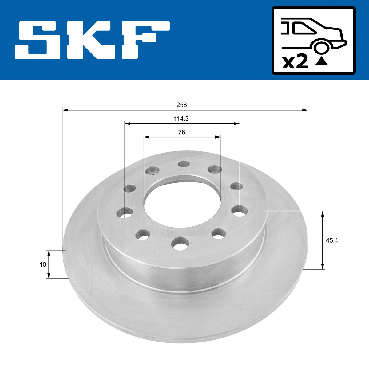 SKF VKBD 90637 S2 Bremsscheibe