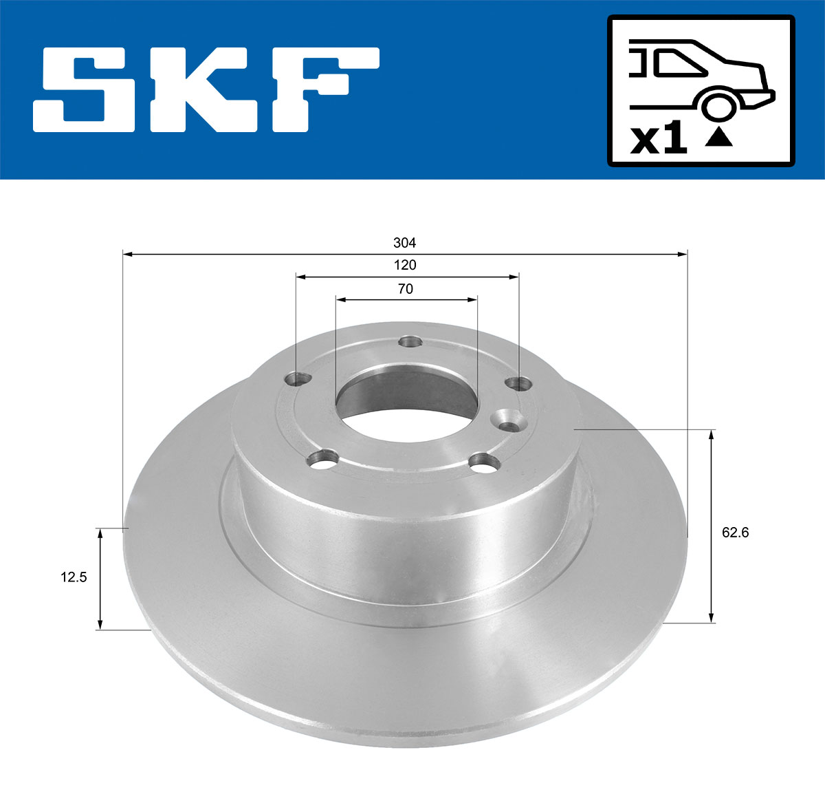 SKF VKBD 90654 S1 Bremsscheibe
