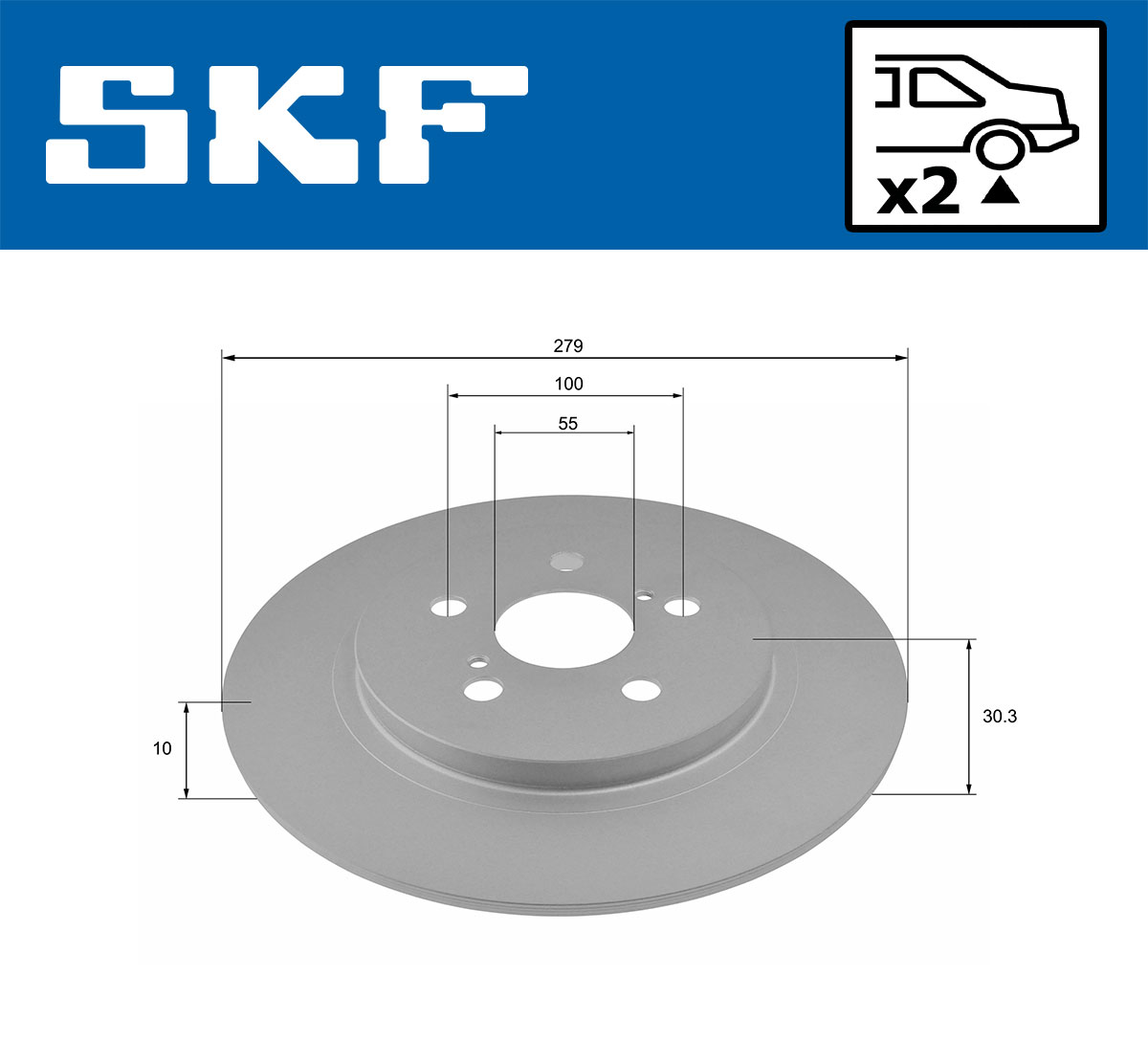 SKF VKBD 90670 S2 Bremsscheibe