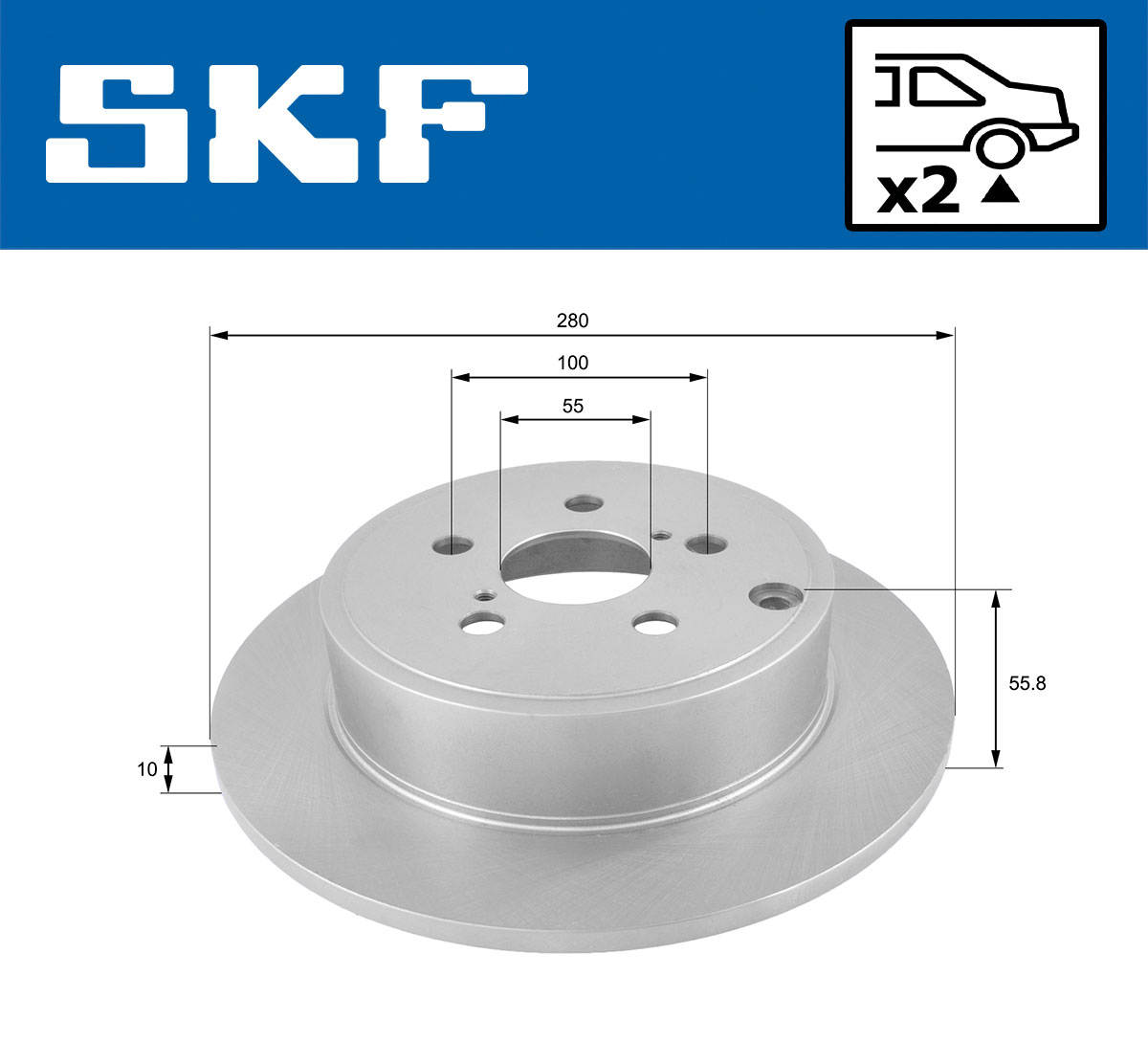 SKF VKBD 90730 S2 Bremsscheibe