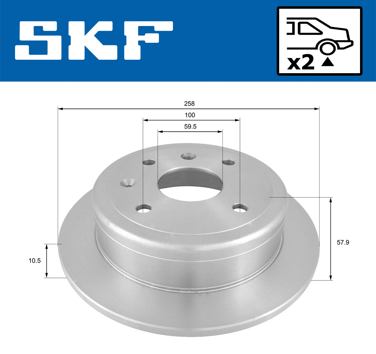 SKF VKBD 90758 S2 Bremsscheibe