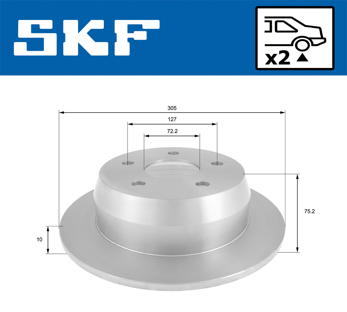 SKF VKBD 90765 S2 Bremsscheibe
