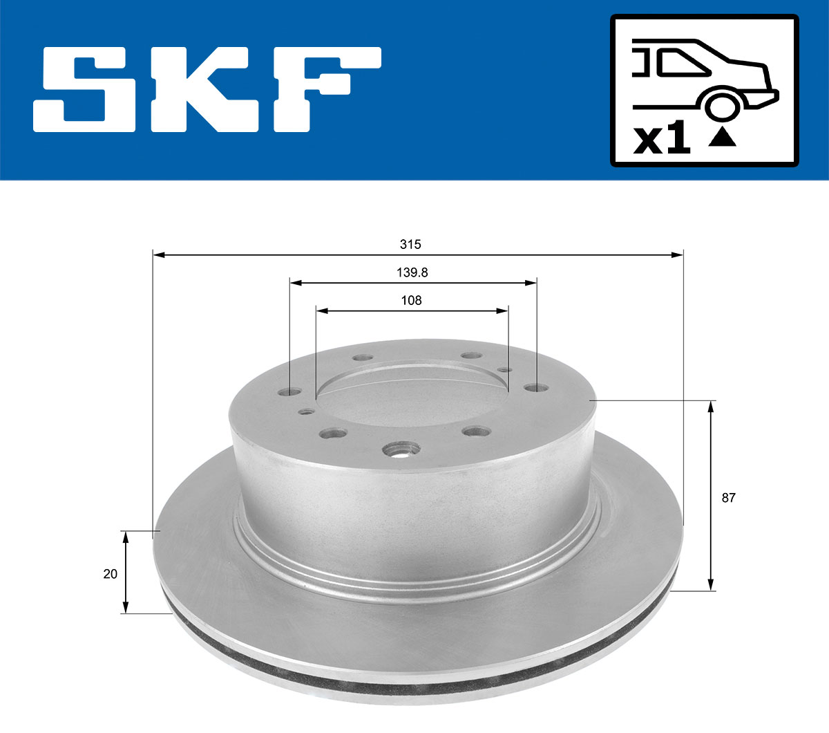 SKF VKBD 90933 V1 Bremsscheibe