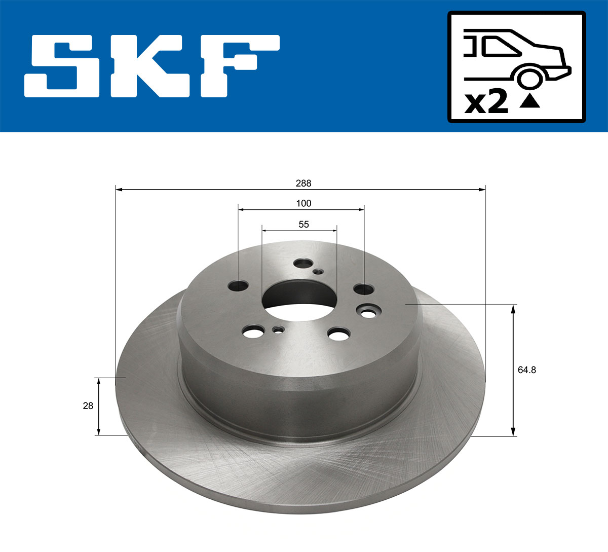 SKF VKBD 90969 S2 Bremsscheibe
